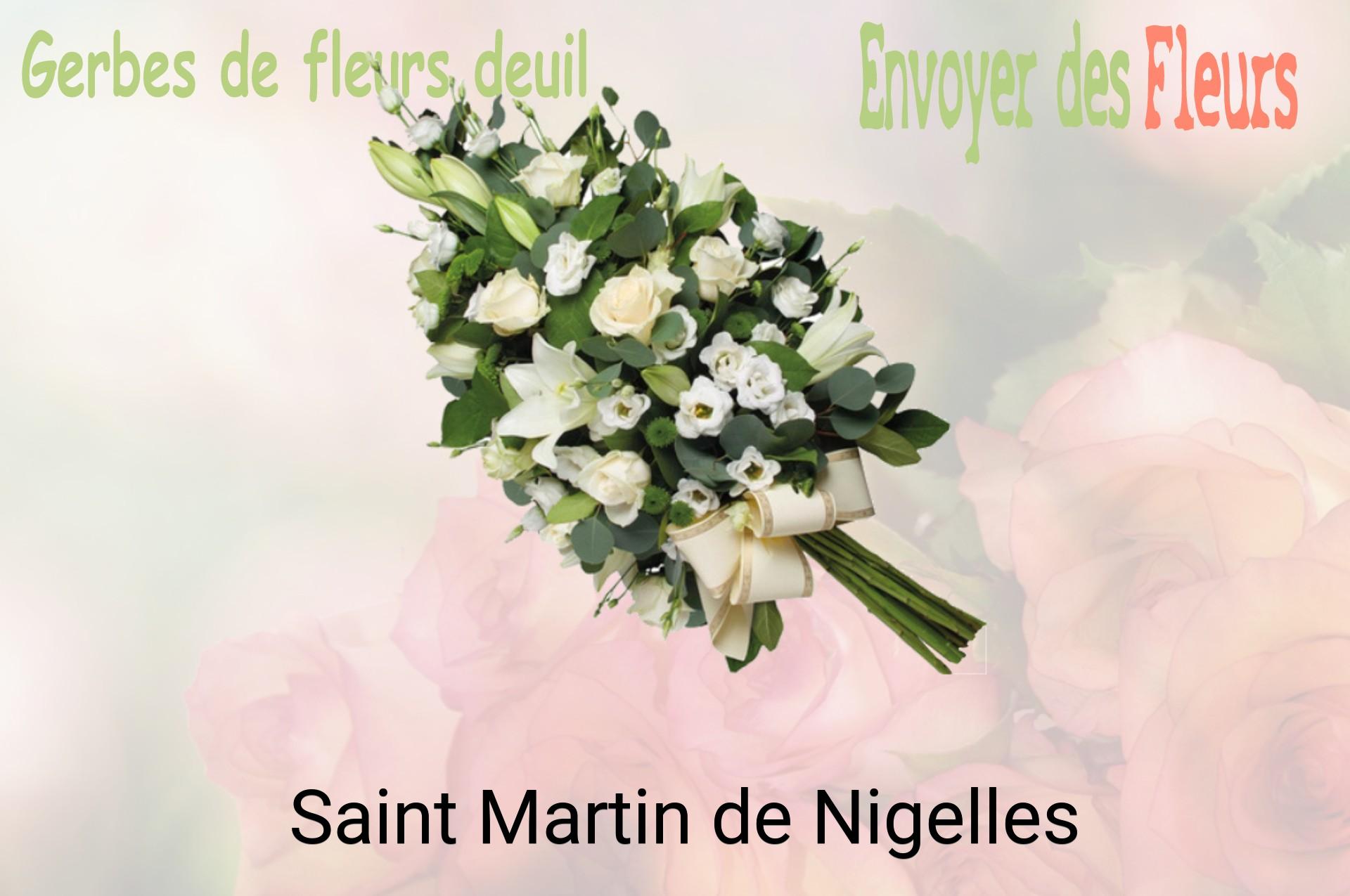 Gerbe de fleurs de deuil livrée à Saint-Martin-de-Nigelles